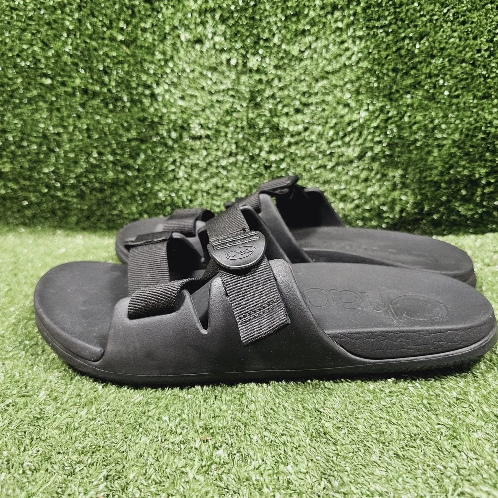 Chaco Chillos Triple Black Sport Slip-On Comfort Adjustable Sandals Mens Size 10